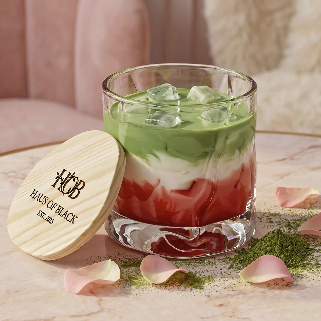 Strawberry Cream Matcha Latte